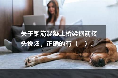 关于钢筋混凝土桥梁钢筋接头说法，正确的有（　）。