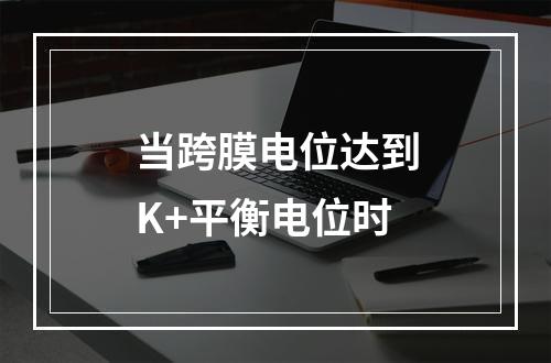 当跨膜电位达到K+平衡电位时