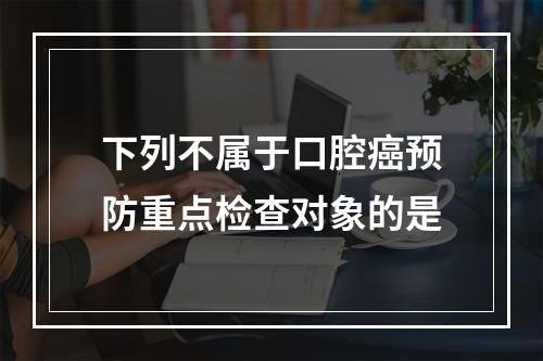 下列不属于口腔癌预防重点检查对象的是