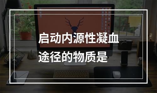 启动内源性凝血途径的物质是