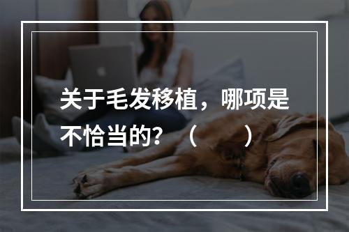 关于毛发移植，哪项是不恰当的？（　　）