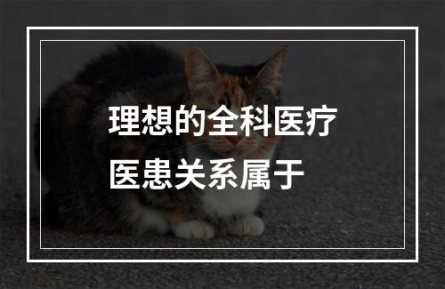 理想的全科医疗医患关系属于