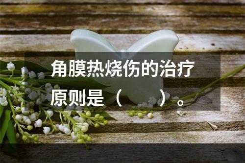 角膜热烧伤的治疗原则是（　　）。