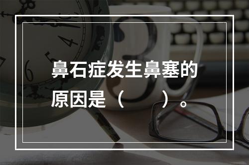 鼻石症发生鼻塞的原因是（　　）。