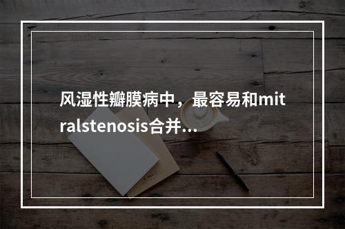 风湿性瓣膜病中，最容易和mitralstenosis合并存在