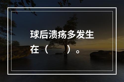 球后溃疡多发生在（　　）。