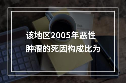 该地区2005年恶性肿瘤的死因构成比为