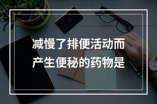 减慢了排便活动而产生便秘的药物是