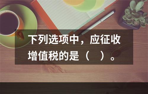 下列选项中，应征收增值税的是（　）。