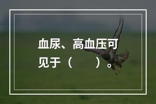 血尿、高血压可见于（　　）。