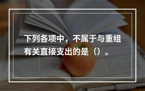 下列各项中，不属于与重组有关直接支出的是（）。