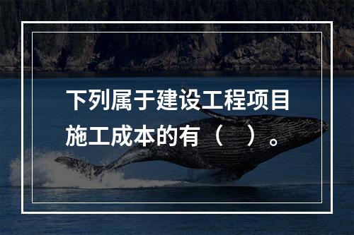 下列属于建设工程项目施工成本的有（　）。