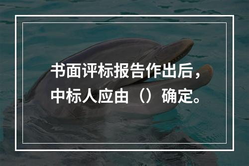 书面评标报告作出后，中标人应由（）确定。