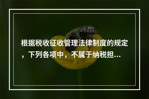 根据税收征收管理法律制度的规定，下列各项中，不属于纳税担保方