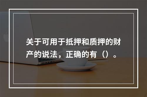 关于可用于抵押和质押的财产的说法，正确的有（）。