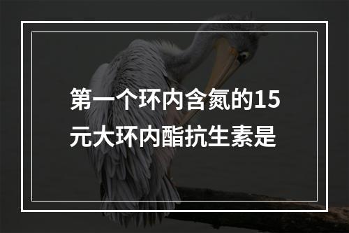 第一个环内含氮的15元大环内酯抗生素是