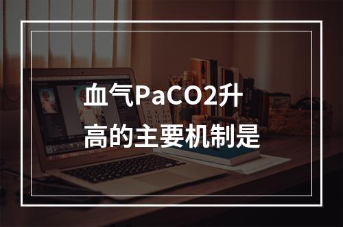 血气PaCO2升高的主要机制是