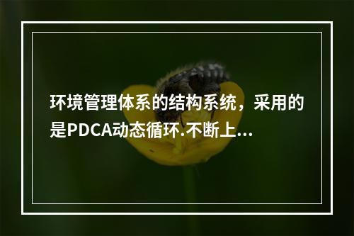 环境管理体系的结构系统，采用的是PDCA动态循环.不断上升的