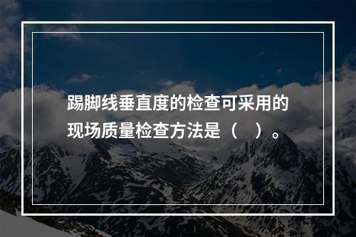 踢脚线垂直度的检查可采用的现场质量检查方法是（　）。