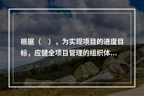 根据（　），为实现项目的进度目标，应健全项目管理的组织体系。