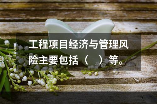 工程项目经济与管理风险主要包括（　）等。