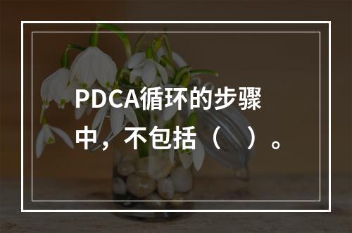 PDCA循环的步骤中，不包括（　）。