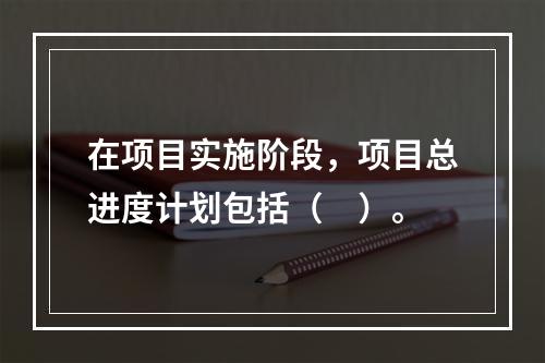 在项目实施阶段，项目总进度计划包括（　）。