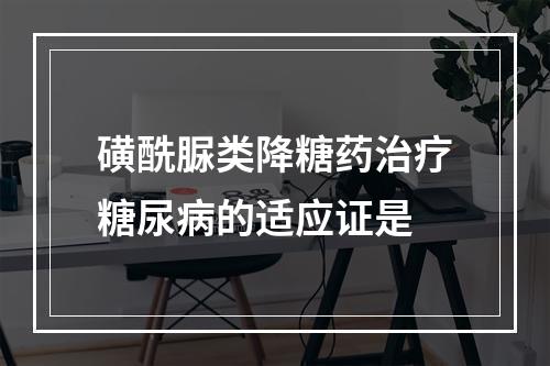 磺酰脲类降糖药治疗糖尿病的适应证是