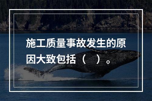 施工质量事故发生的原因大致包括（　）。