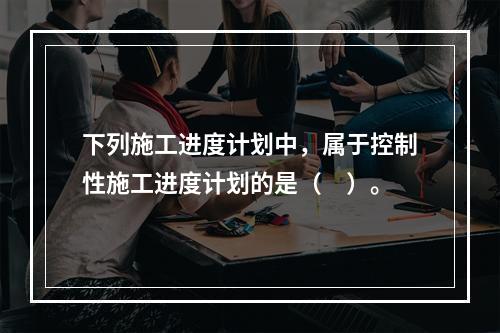 下列施工进度计划中，属于控制性施工进度计划的是（　）。