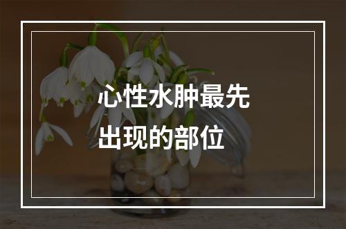 心性水肿最先出现的部位