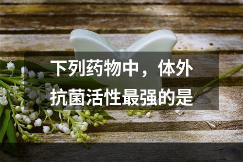 下列药物中，体外抗菌活性最强的是