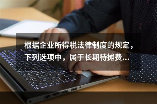 根据企业所得税法律制度的规定，下列选项中，属于长期待摊费用的