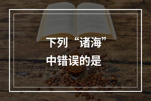 下列“诸海”中错误的是