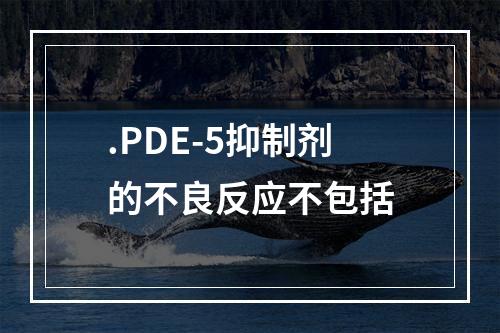 .PDE-5抑制剂的不良反应不包括