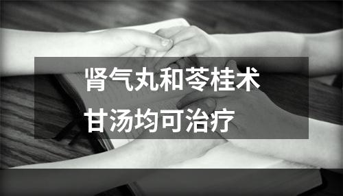 肾气丸和苓桂术甘汤均可治疗