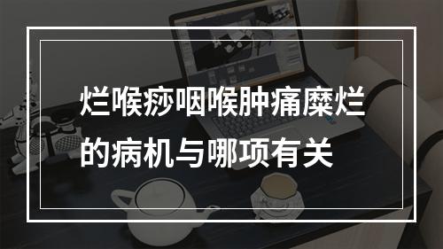 烂喉痧咽喉肿痛糜烂的病机与哪项有关