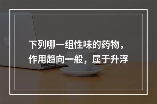 下列哪一组性味的药物，作用趋向一般，属于升浮