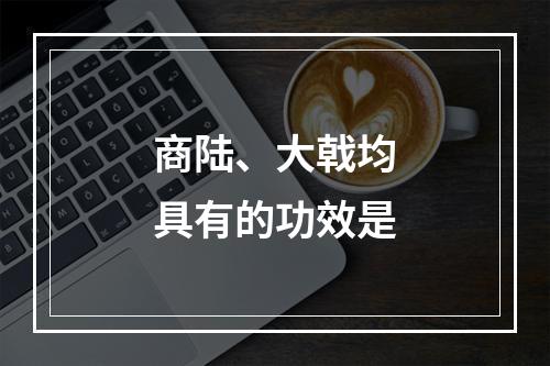 商陆、大戟均具有的功效是