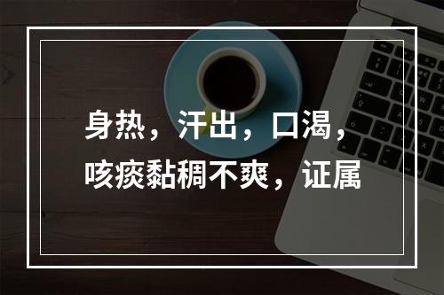 身热，汗出，口渴，咳痰黏稠不爽，证属