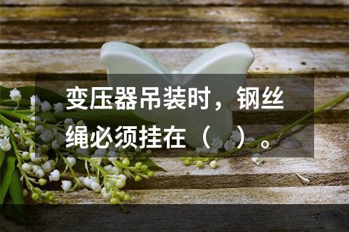 变压器吊装时，钢丝绳必须挂在（　）。