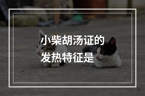 小柴胡汤证的发热特征是