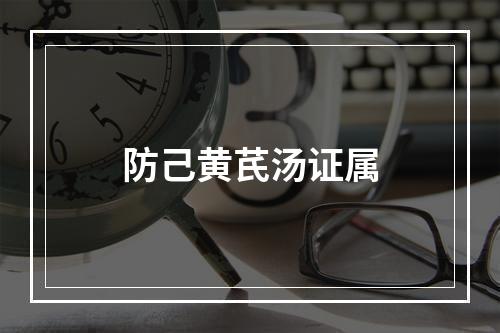 防己黄芪汤证属