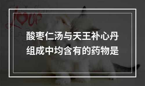 酸枣仁汤与天王补心丹组成中均含有的药物是