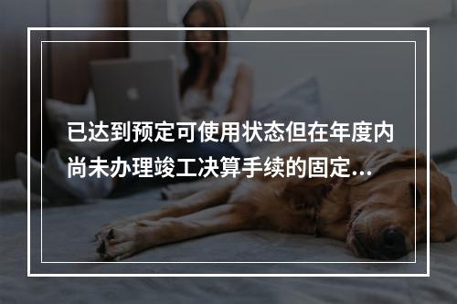 已达到预定可使用状态但在年度内尚未办理竣工决算手续的固定资产