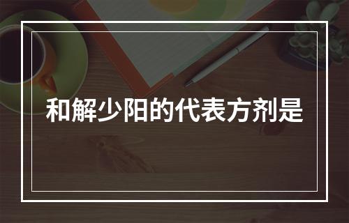 和解少阳的代表方剂是