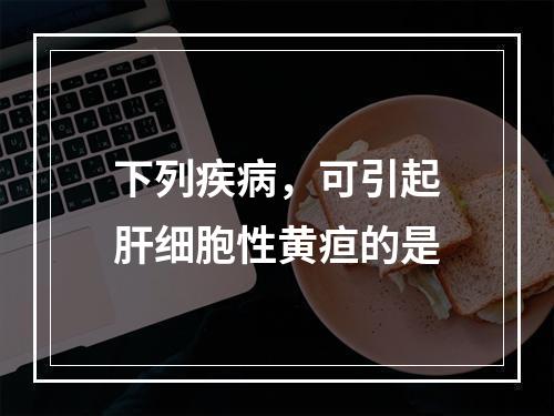 下列疾病，可引起肝细胞性黄疸的是