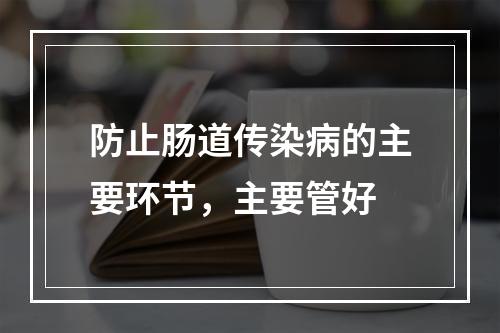 防止肠道传染病的主要环节，主要管好