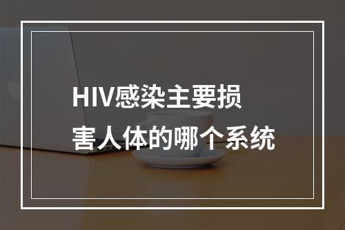 HIV感染主要损害人体的哪个系统