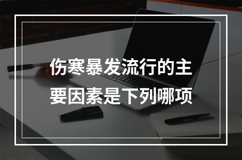 伤寒暴发流行的主要因素是下列哪项